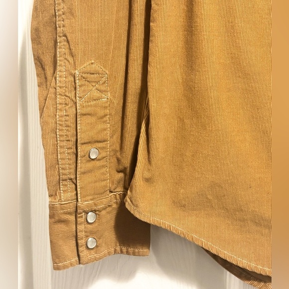 Aritzia Wilfred Free Kaila Shirt Corduroy Western Button Up Snap Front Size XS - Picture 3 of 7